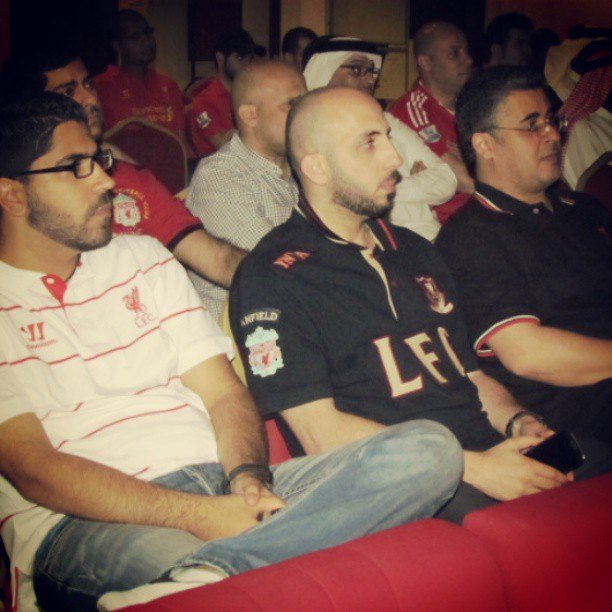 Liverpool supporters seated during the OLSC Bahrain Founding Gathering